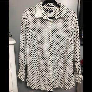 Landsend Polka dot Button down